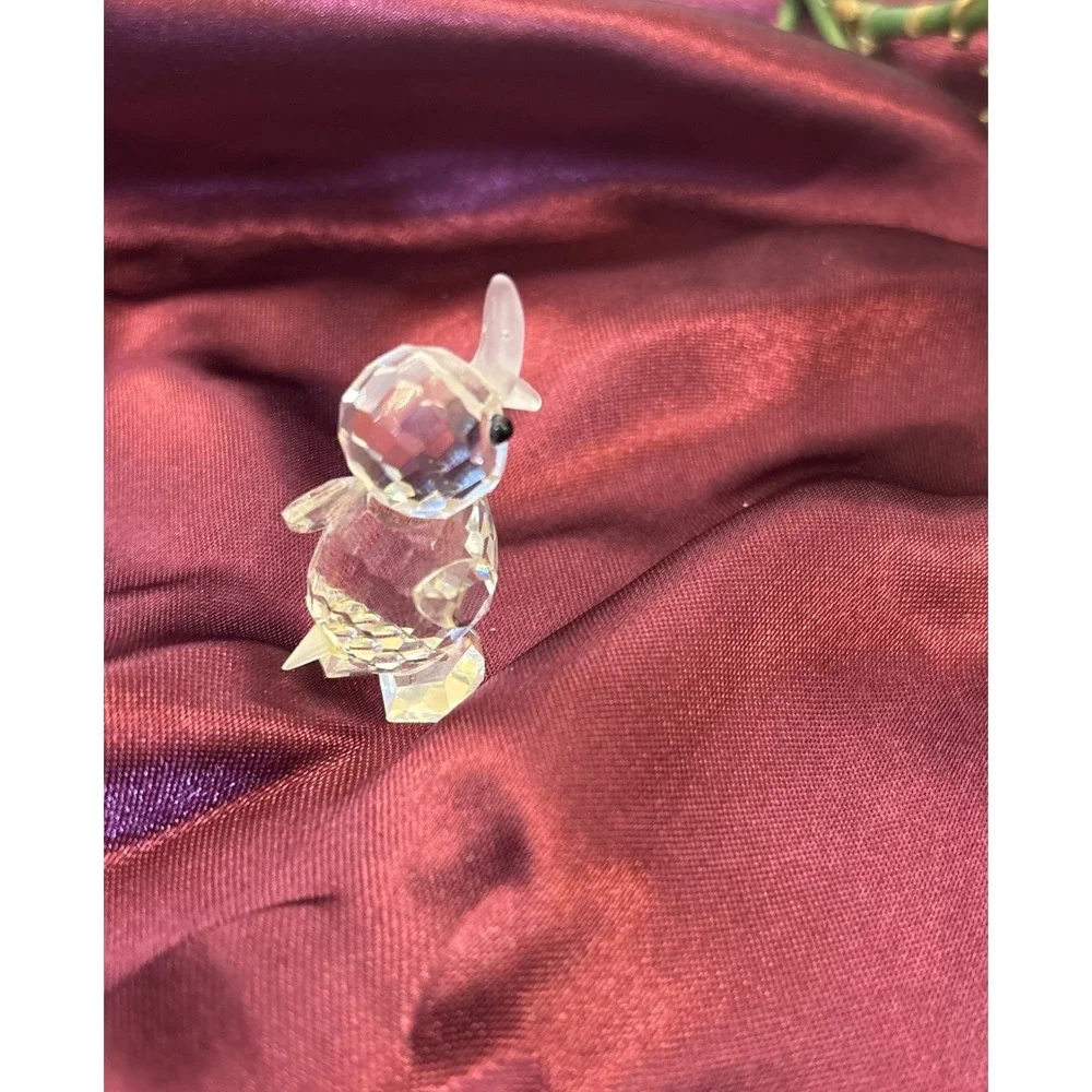 Lot Of 4 Vintage Crystal Animal‎ Figurines Penguin Duck Elephant Bear Miniatures
